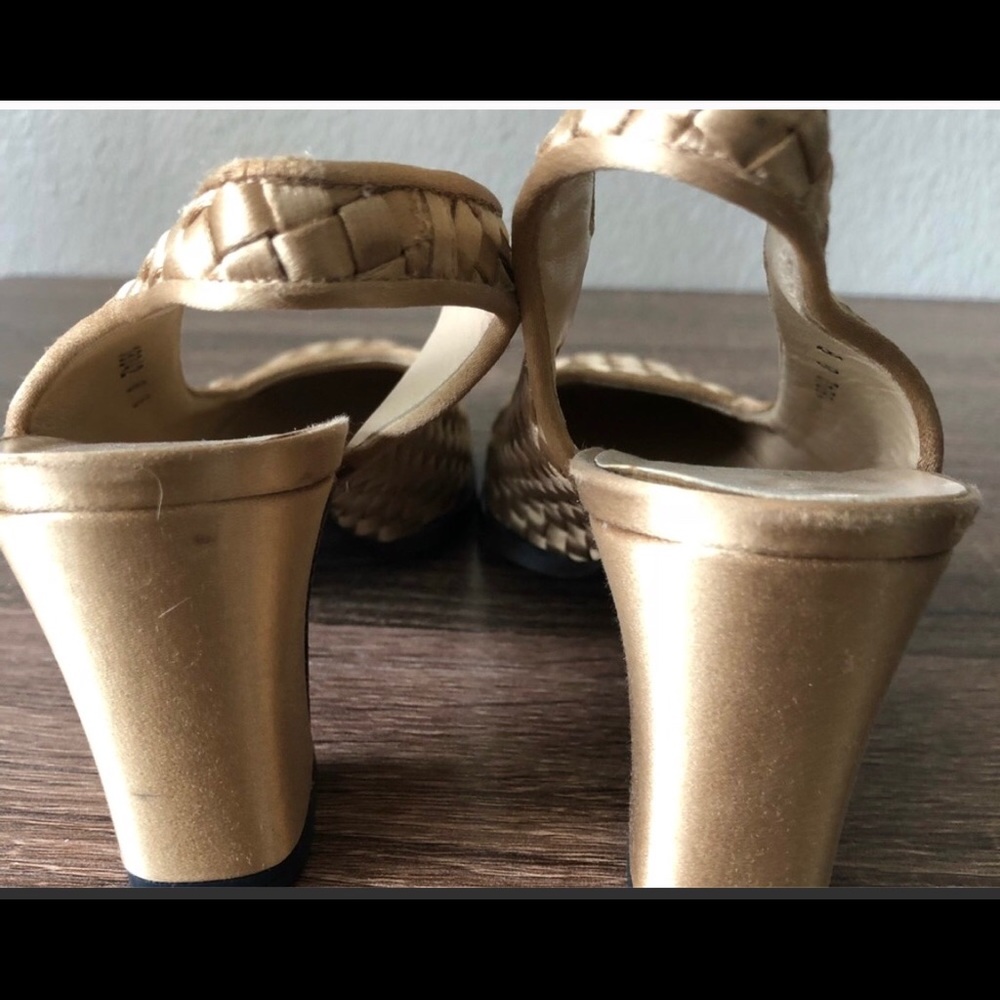 Bottega Veneta silk woven women’s heel sz 8 shoes - Picture 2 of 4